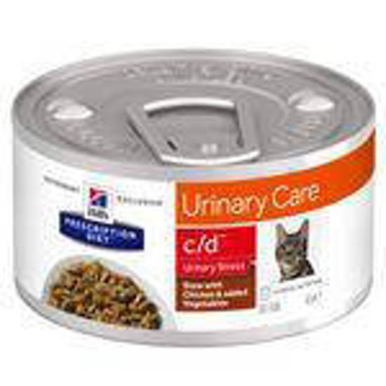 Picture of Hills Prescription Diet c/d Stress Feline Stew with Chicken & added Vegetables 24x82G